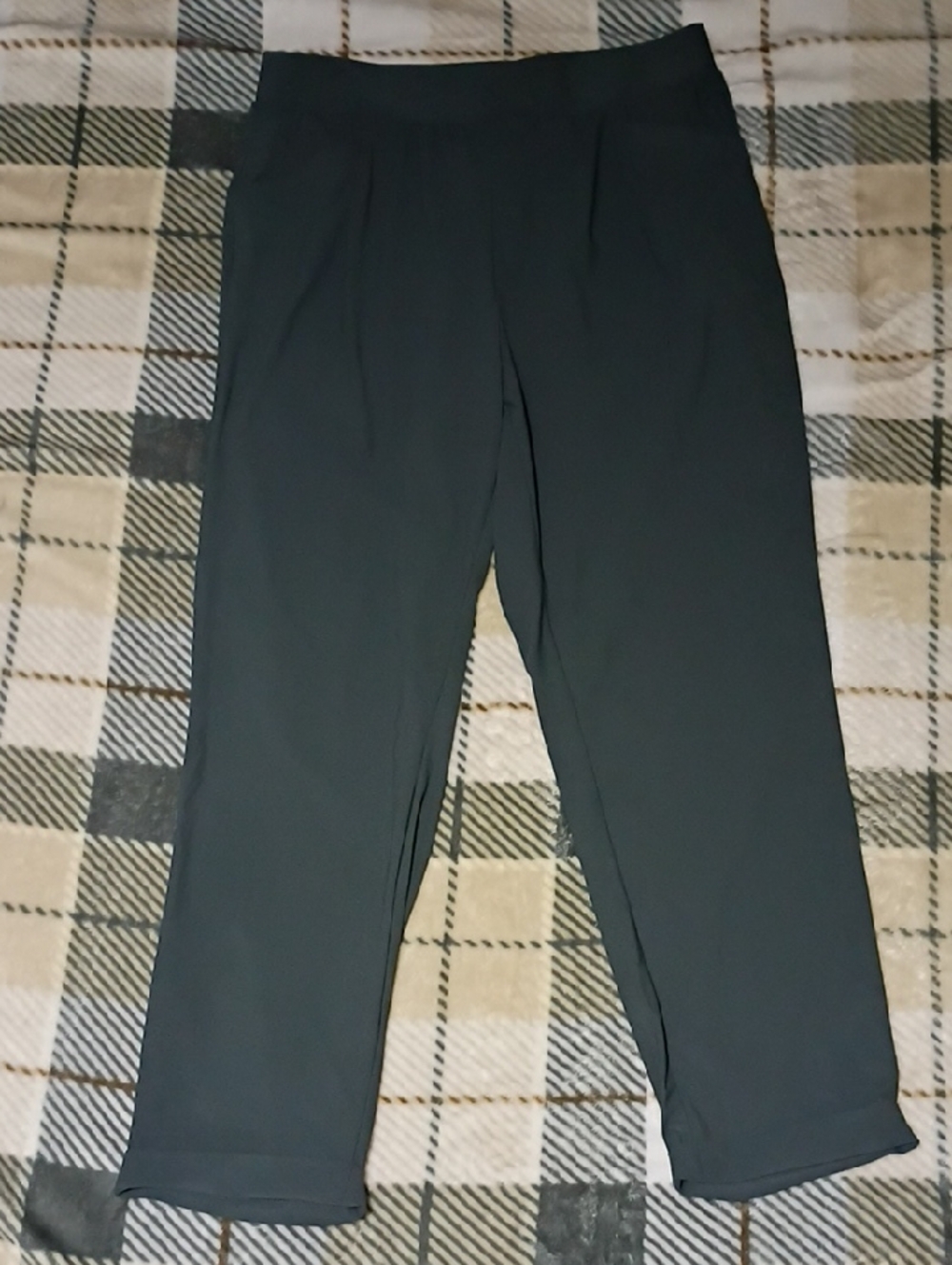 Gray Straight-Leg Dress Pants